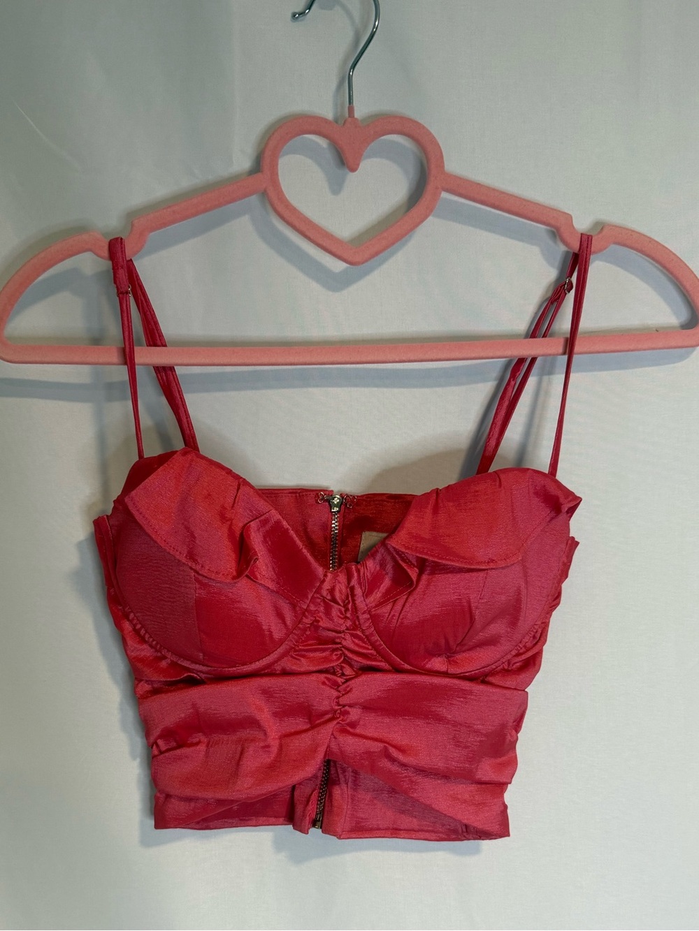 Oh Polly Pink Corset Bustier Top Size US 2